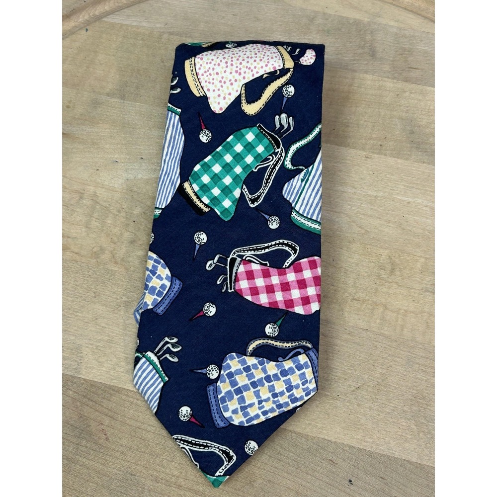 Tango By‎ Max Raab Tie Mens One Size Navy Golf Bags Cotton USA Novelty Print